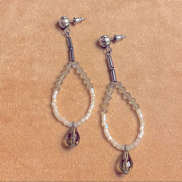 Sabika Jewelry Vintage Earrings authentic Swarovski crystal beaded drop earrings - Picture 5 of 5